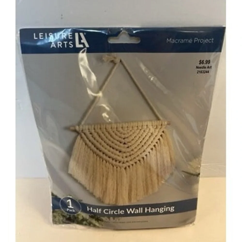 Macrame Kit Half Circle Wall Hanging Macrame Kit By Leisure Art